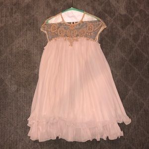 Beaded blush pink HQMM Dress. Worn once